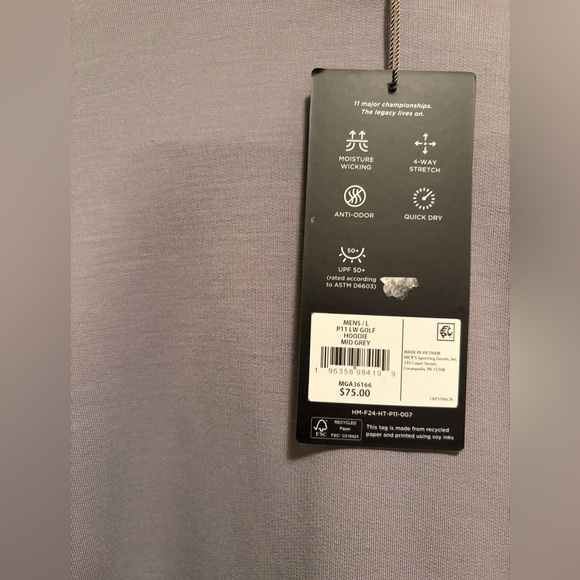 Walter Hagen P11 LW Golf Hoodie Mid Grey. Size large. New with tags - Picture 7 of 7